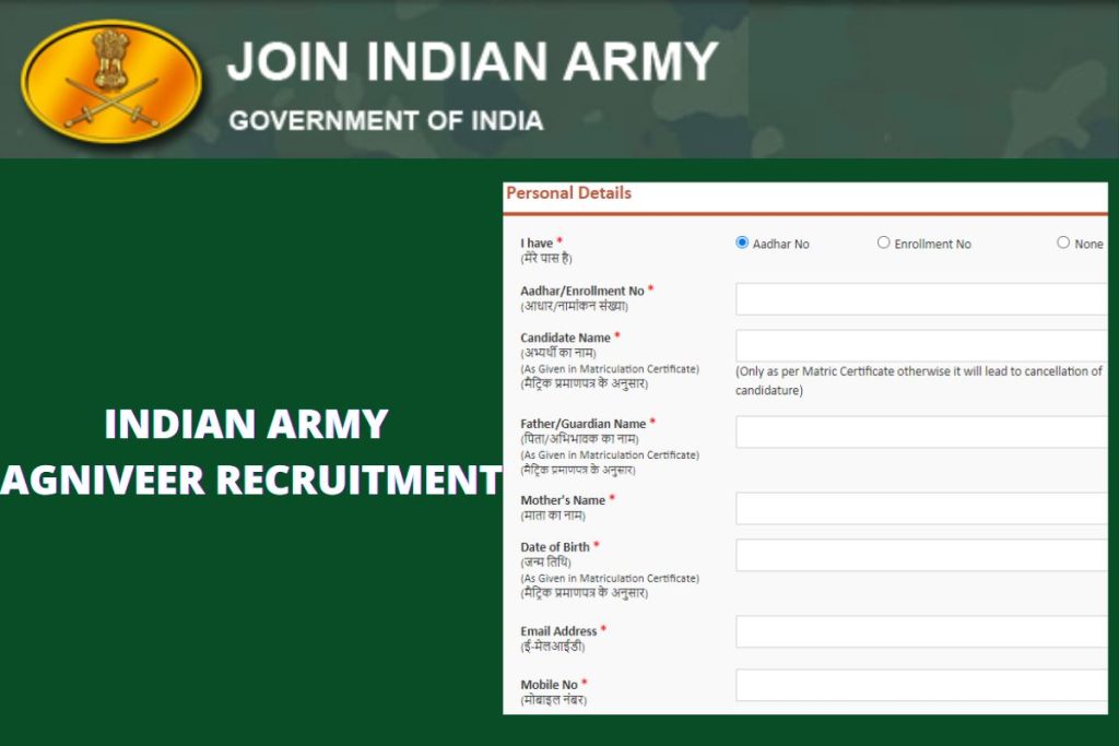INDIAN ARMY AGNIVEER RECRUITMENT