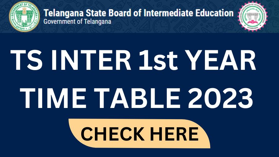 TS INTER 1st YEAR TIME TABLE 2023