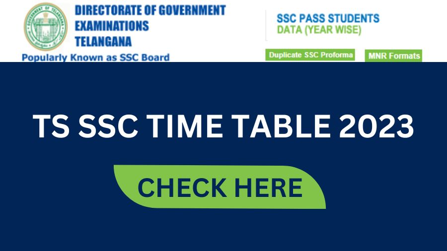 TS SSC TIME TABLE 2023