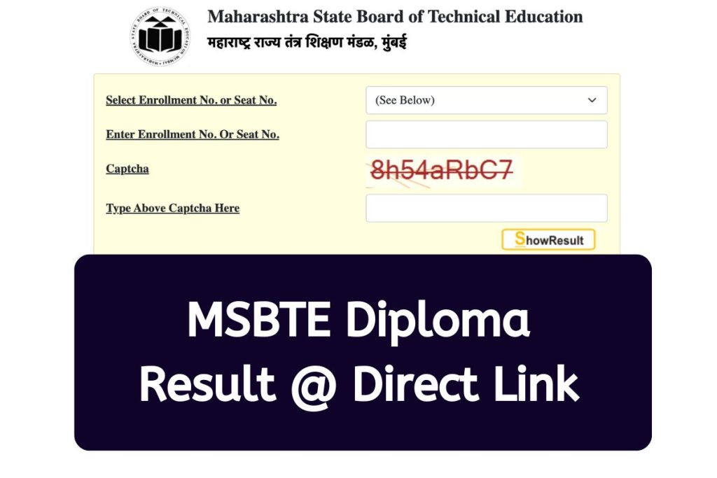 MSBTE Diploma Result Winter 2023, January Exam Results Check Direct Link at msbte.org.in