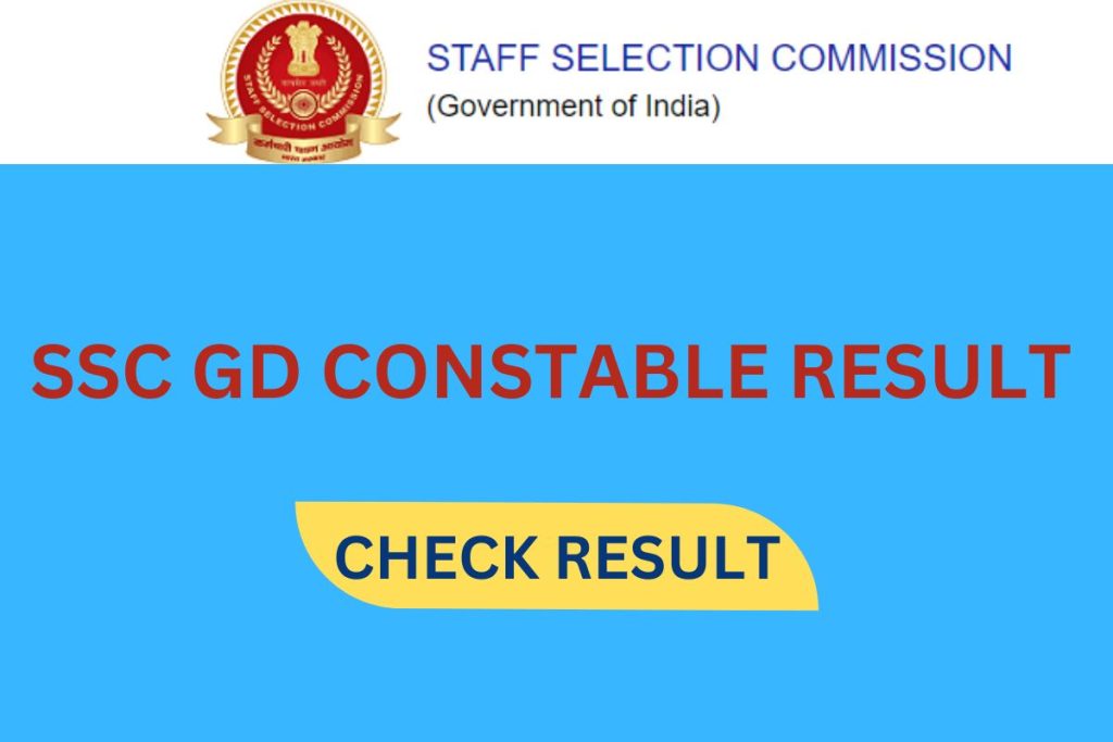 SSC GD CONSTABLE RESULT 2023