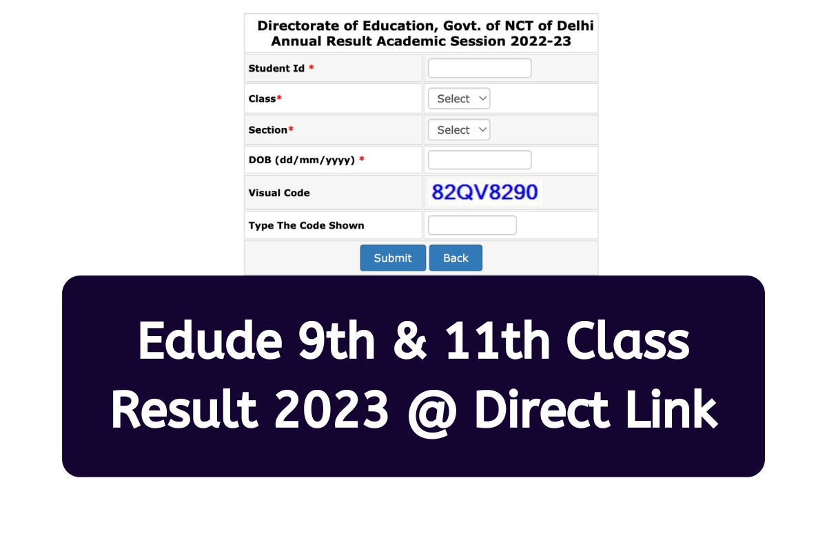 EDUDE Result 2023 9th & 11th Class @ Direct Link