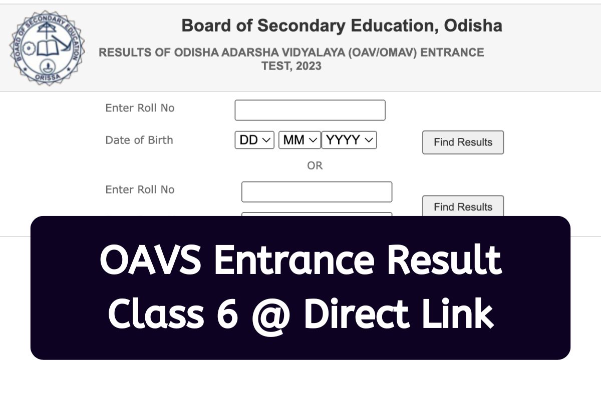 OAVS Entrance Result 2023 Class 6 @ Direct Link