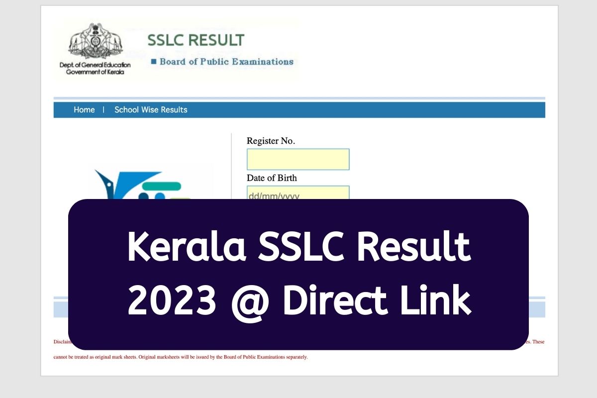 Kerala SSLC Result 2023 @ Direct Link
