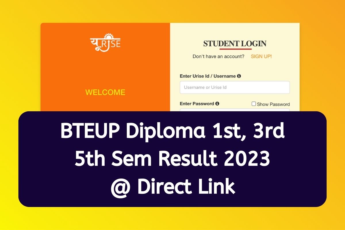 BTEUP Diploma Result 2023 1st, 3rd, 5th Semester @ Direct Link