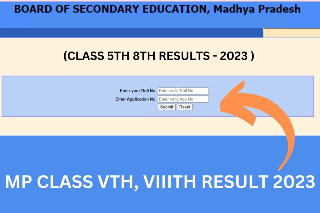 MP Class 5th 8th Result 2023